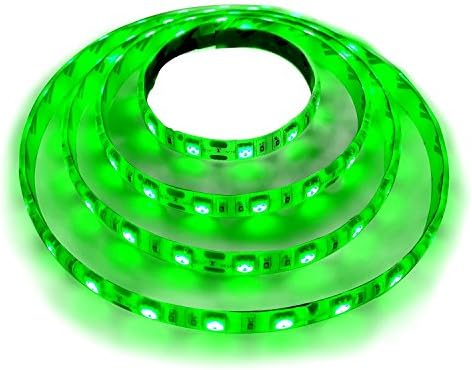 LED ירוק אורות רצועה גמישים 300 דלקים 16.4ft DC12V SMD5050 2pin לעומק תאורת קלטת סופר -אור עמידה