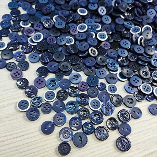 כפתורים קטנים של קובולאלה כחול כחול 800-1000 יחידות כפתורים בגודל מעורב באמנות כפתורים צבועים ביד לילדים