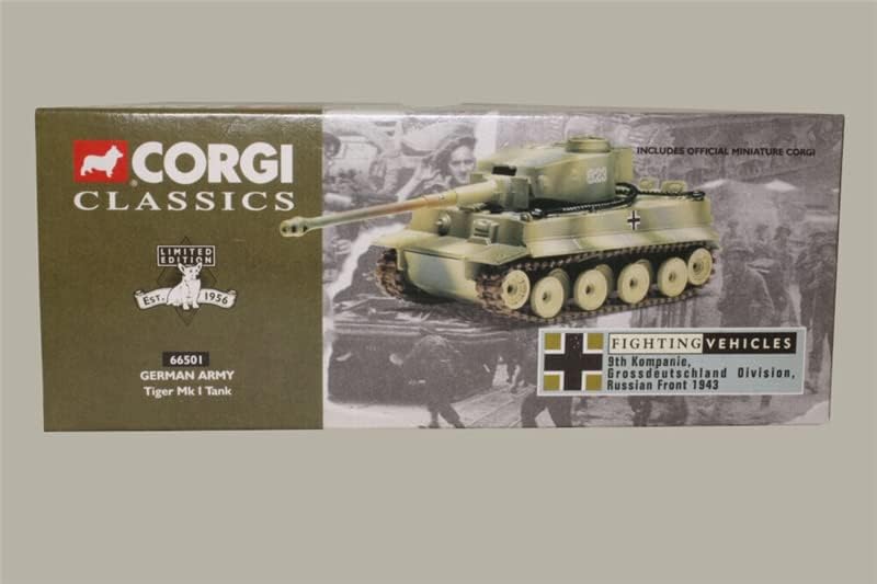 Corgi Tiger MK1 טנק 9th Kompanie Grossdeutschland Division החזית הרוסית 1943 מהדורה מוגבלת 1/50 טנק
