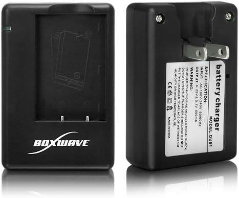 מטען גלי BoxWave התואם ל- Nikon Coolpix S1 - מטען סוללות מצלמה דיגיטלית, מטען לרכב לסוללות מצלמה עבור